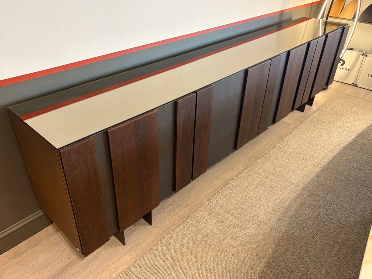 Amsterdam Sideboard - Burned Oak and Oxybrass