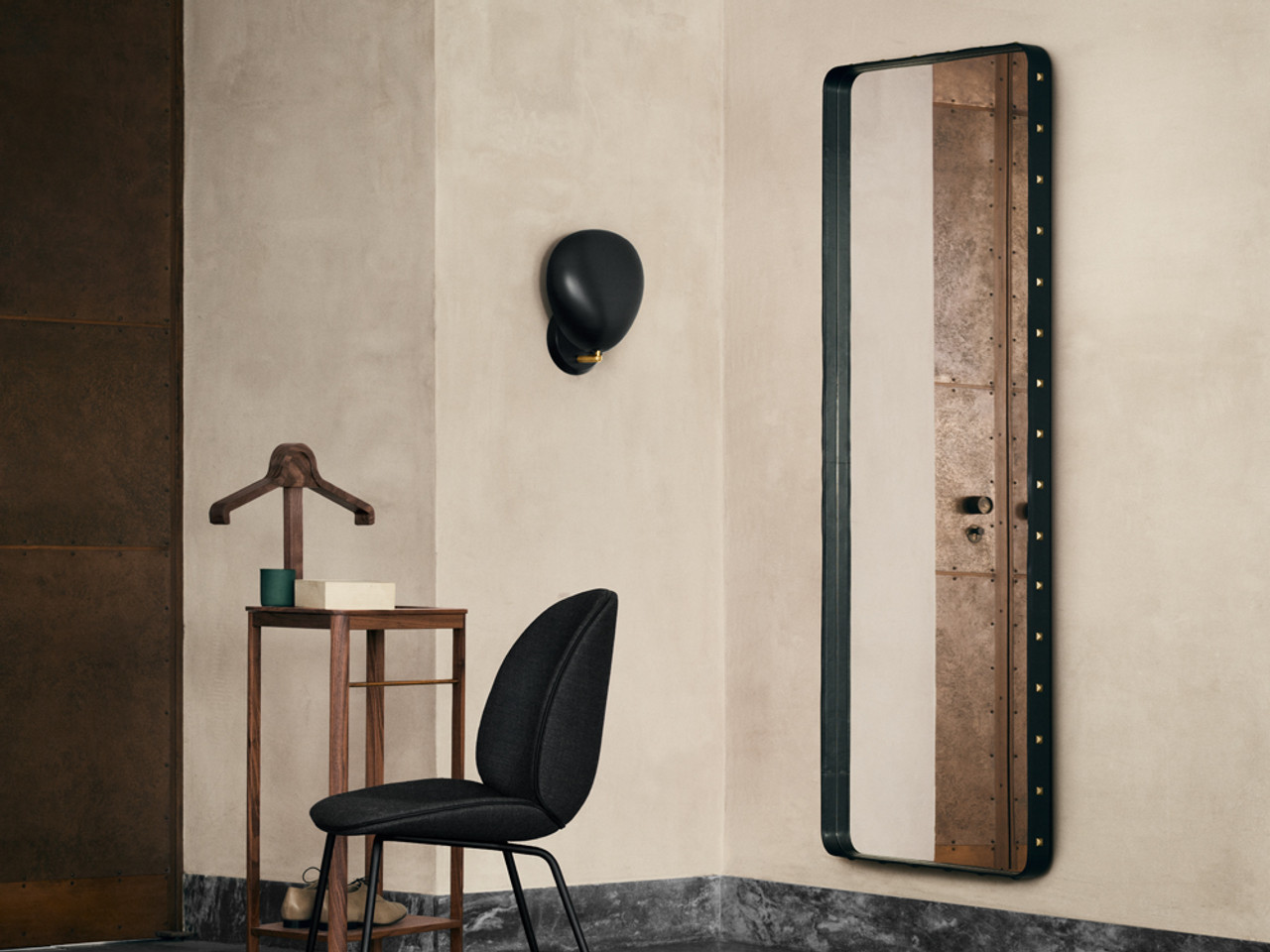 Gubi Adnet Rectangular Mirror by Jacques Adnet