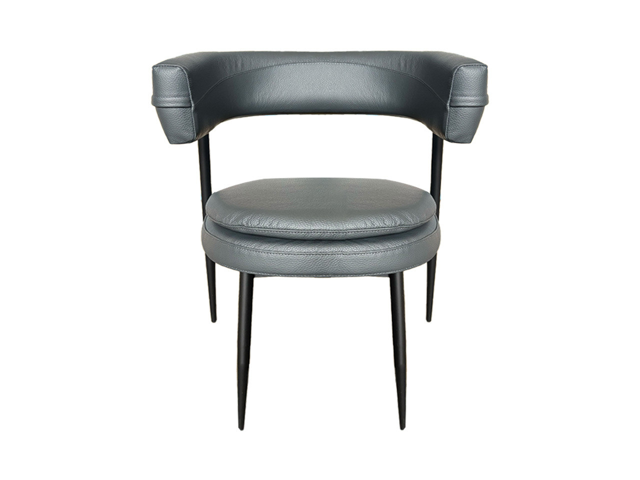 Nena 2262 Small Armchair - Grey Leather- Set of 2