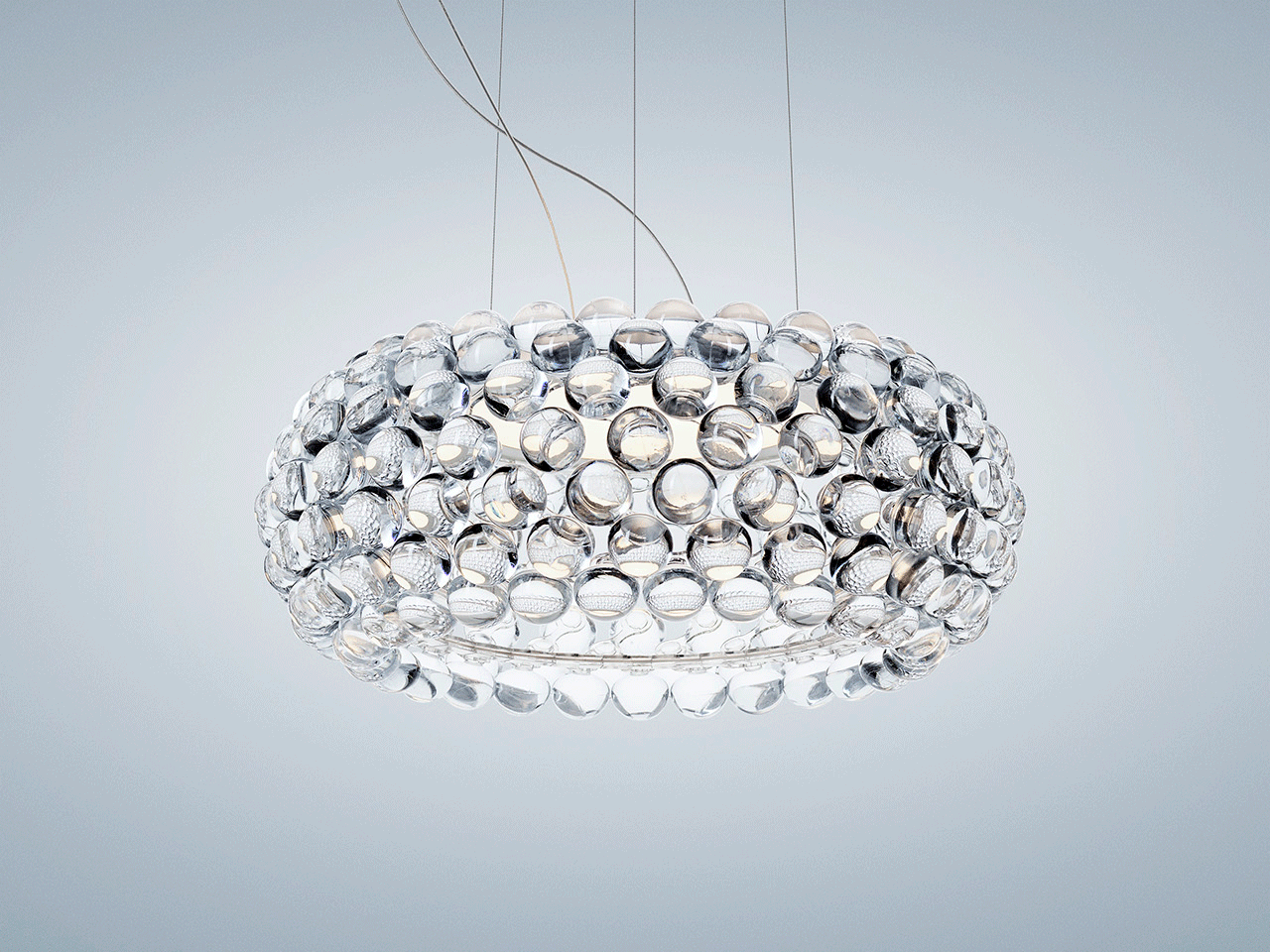 Caboche Plus Media Pendant Light - Transparent