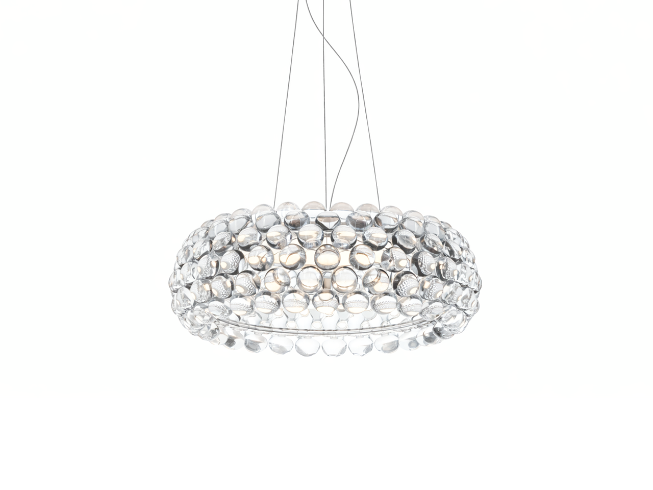 Caboche Plus Media Pendant Light - Transparent
