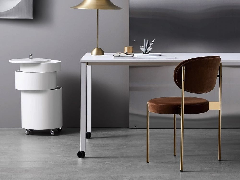 Verpan Series 430 Chair in Brass by Verner Panton