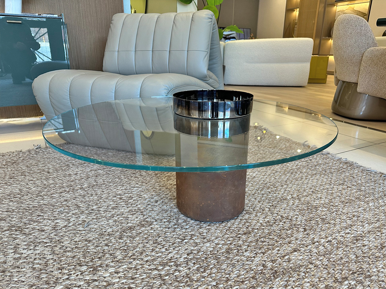 Haumea Coffee Table - 80 cm - Brass and Glass