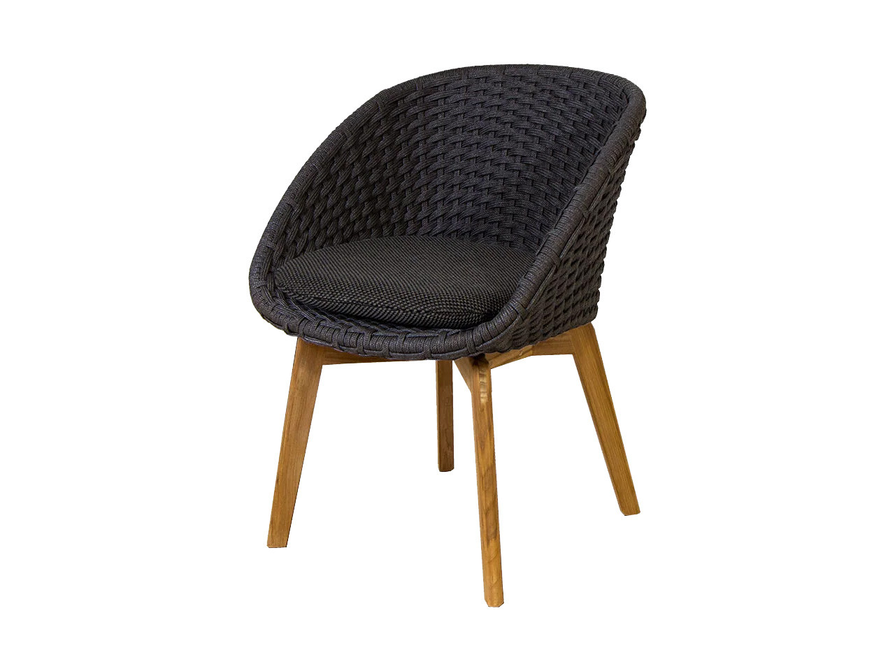 Core Outdoor Dining Set 160 cm - Teak Table & 4 Peacock Chairs
