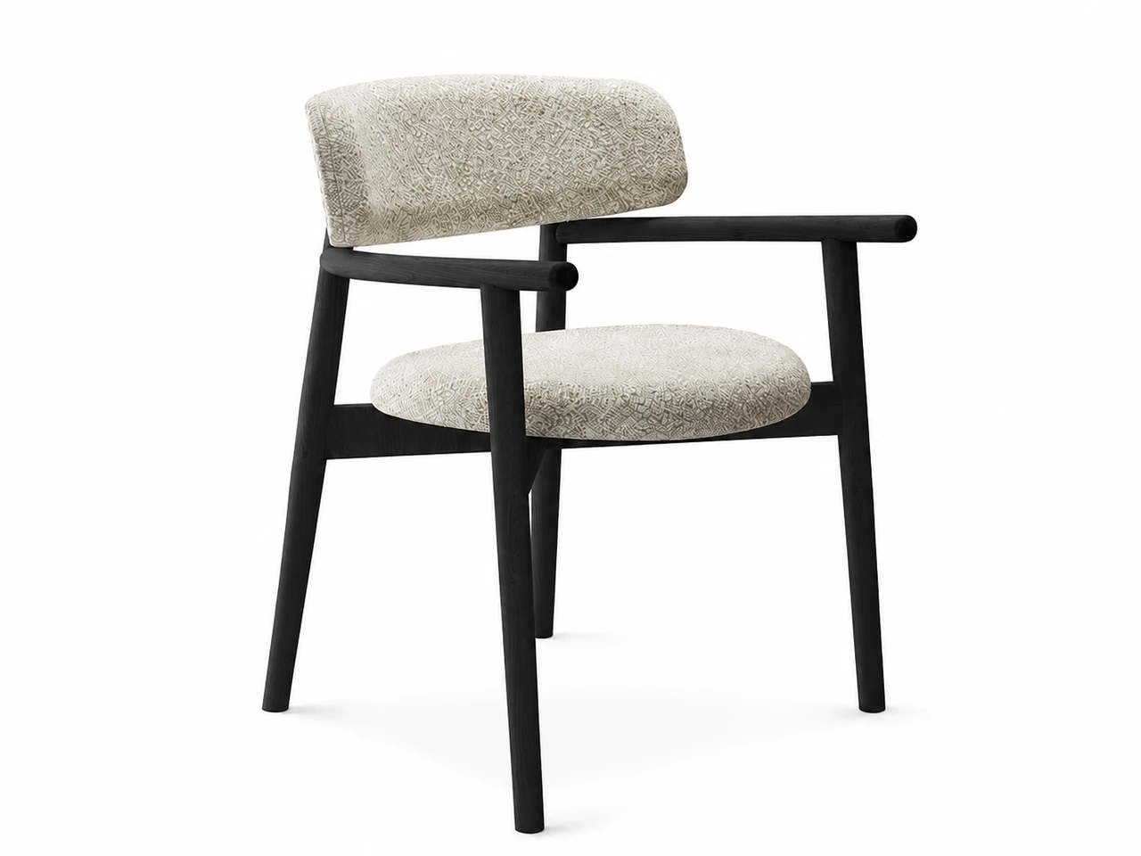 Cover Wood Dining Chair with Arms 