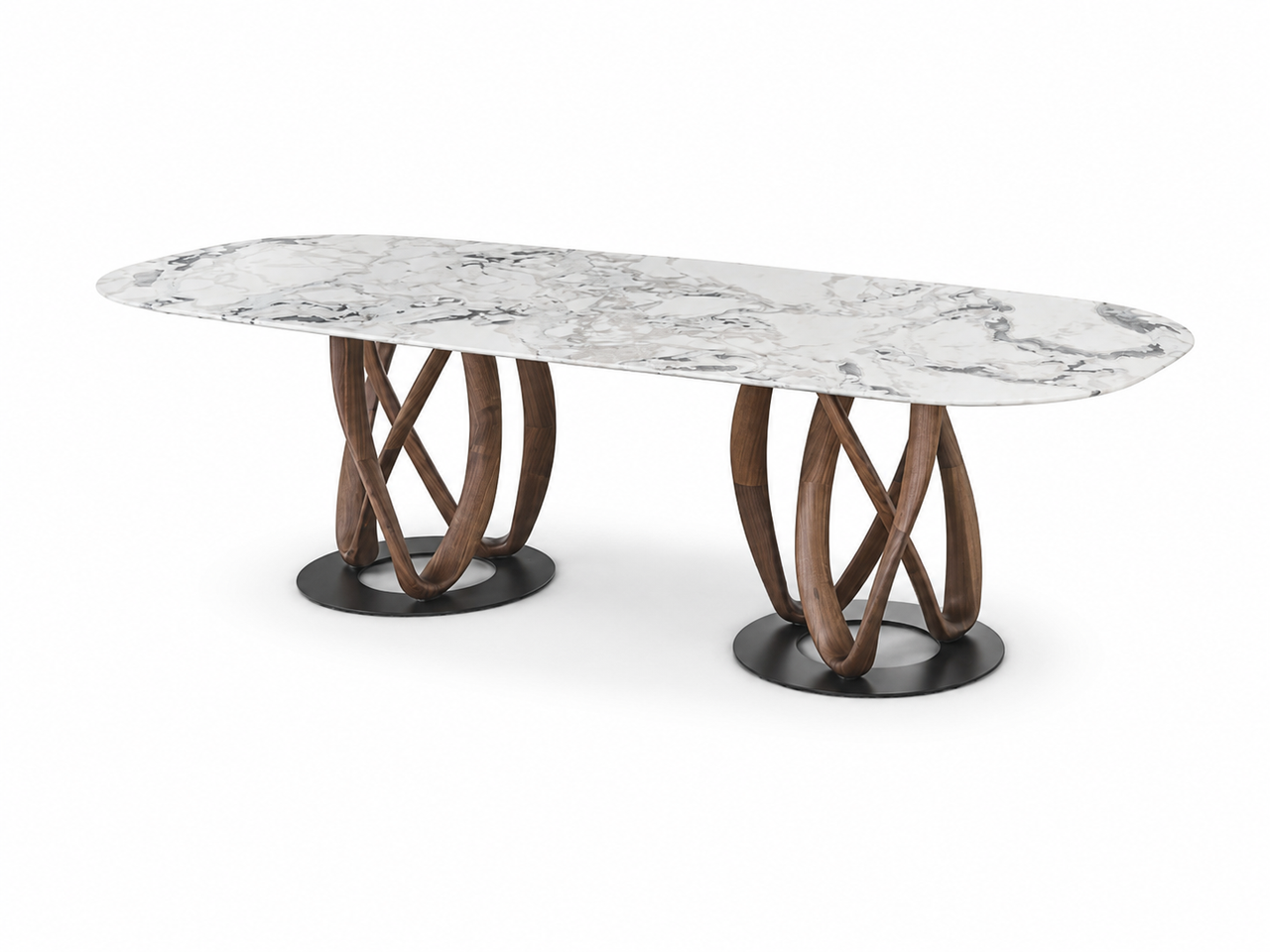Infinity Oval Dining Table Rock Top