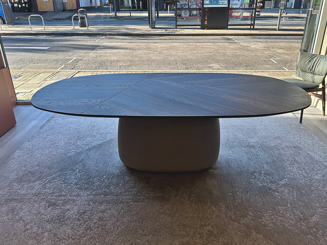Botero Wood Dining Table 240 cm - Burnt Oak Top