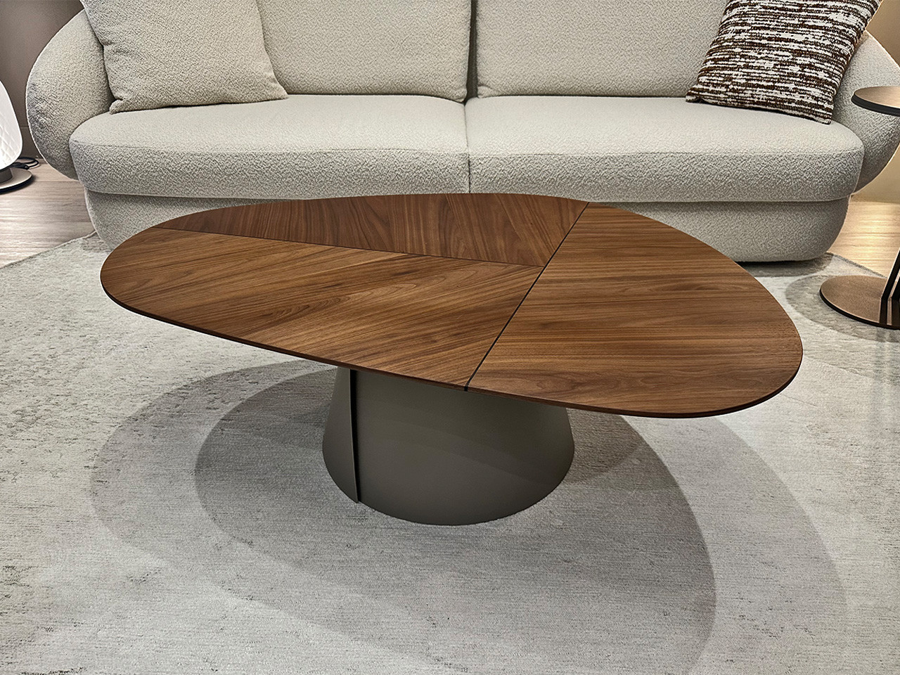 Adrian Wood Coffee Table - Canaletto Walnut & Titanium