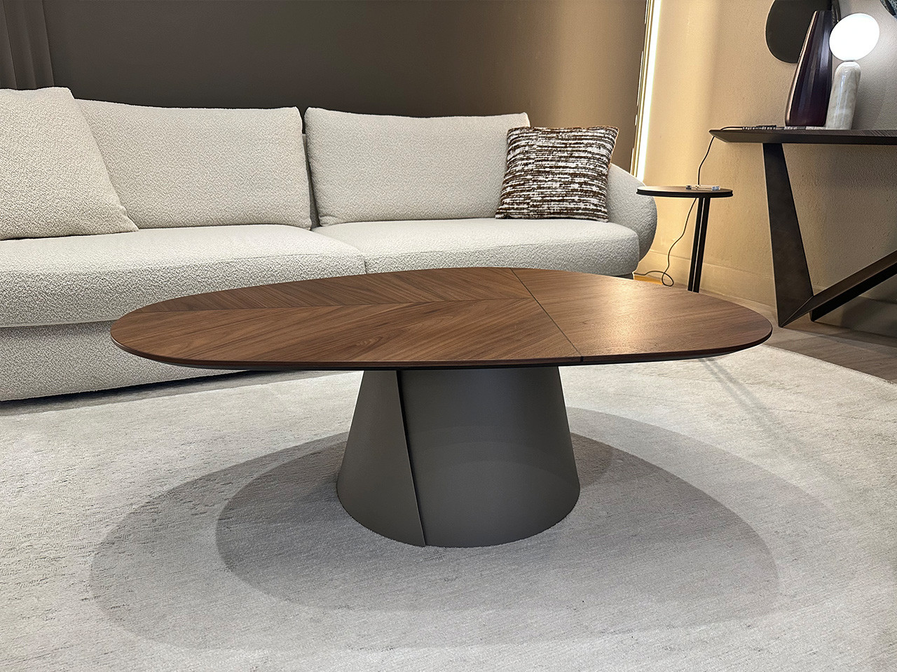 Adrian Wood Coffee Table - Canaletto Walnut & Titanium