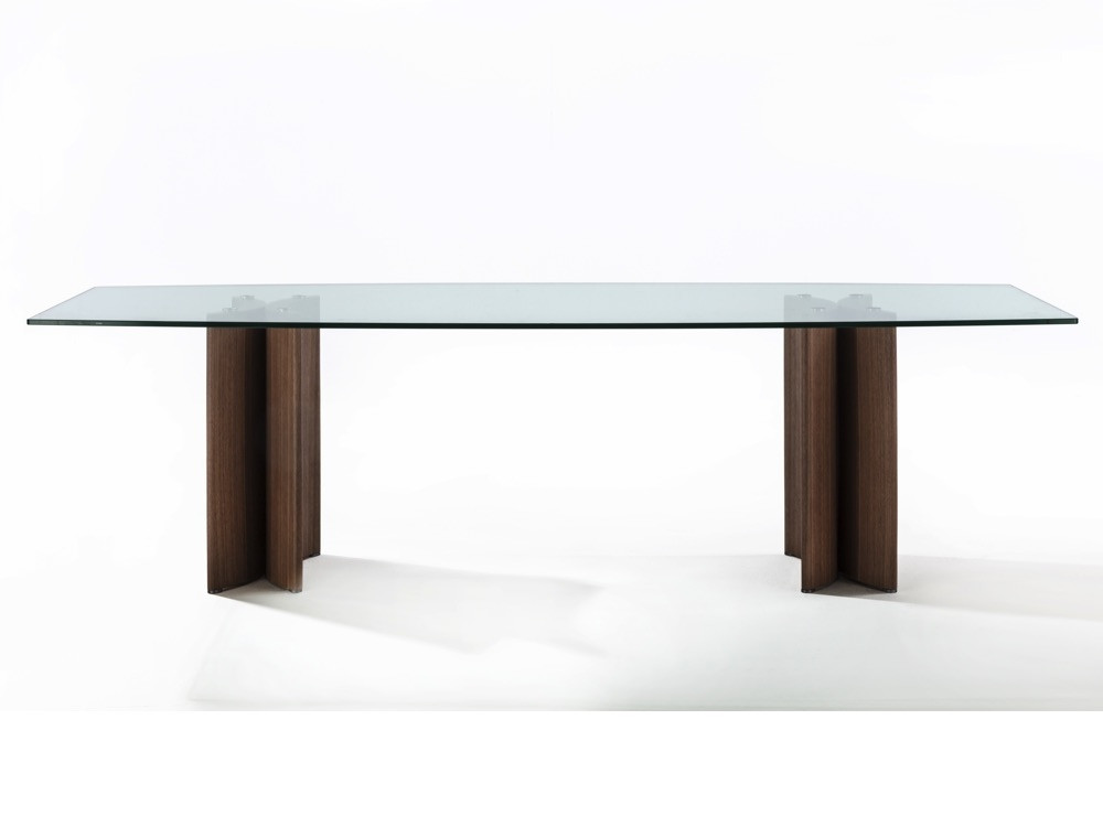 Porada Alan Botte 4 Dining Table - Glass Top - by G. & O. Buratti