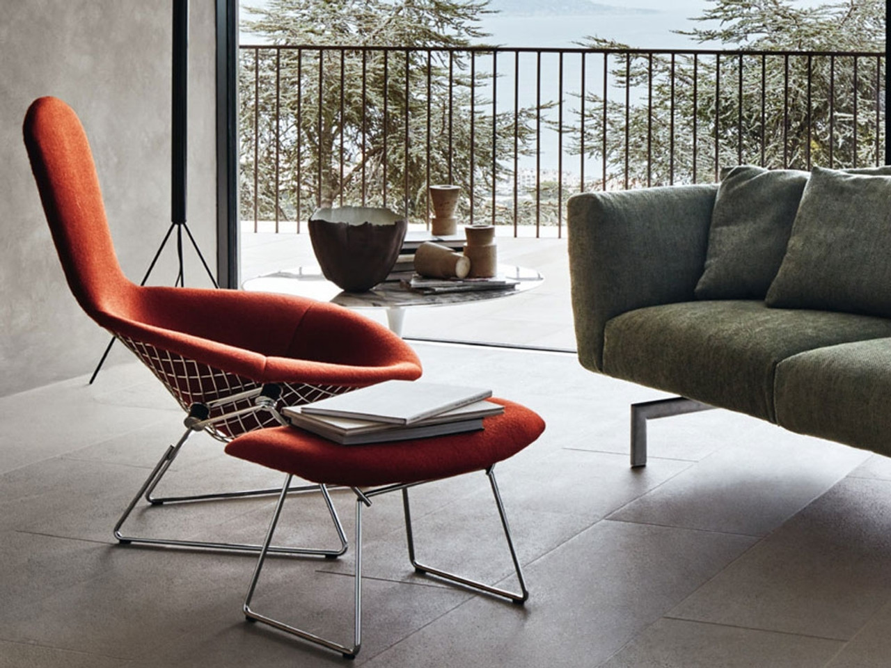Knoll Bertoia High Back Lounge Chair by Harry Bertoia