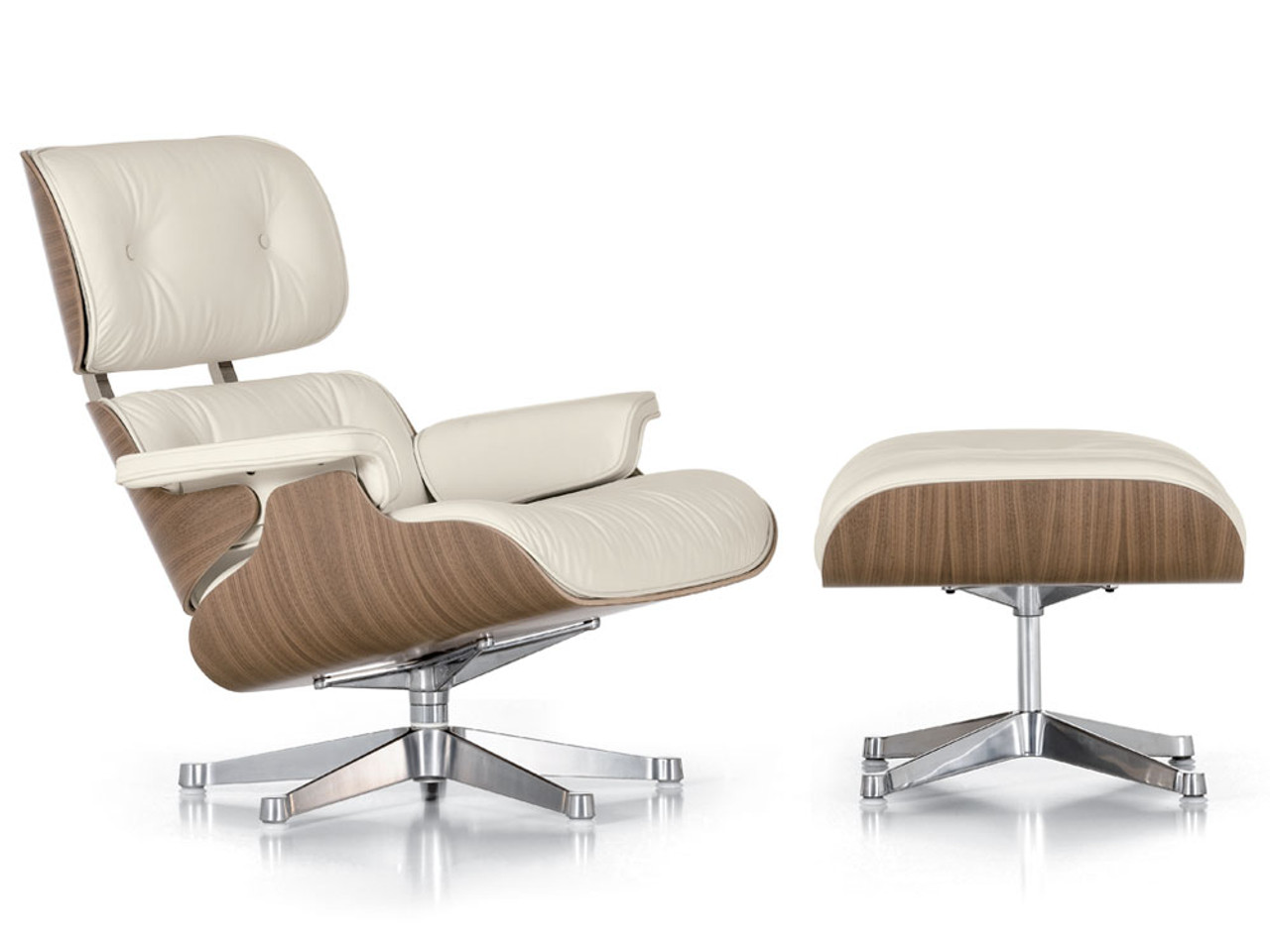 Vitra Eames Lounge Chair - White Walnut by Charles & Ray Eames