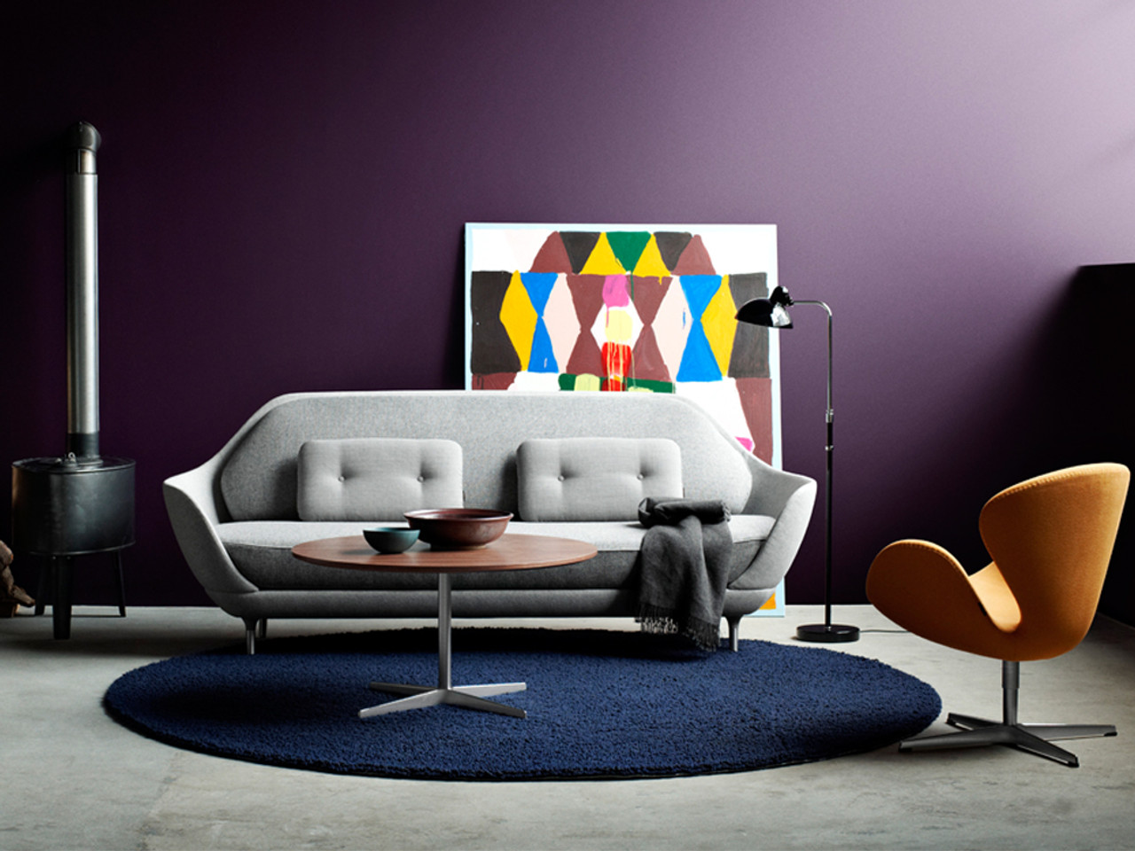 Fritz Hansen Kaiser idell Luxus Floor Lamp by Christian Dell