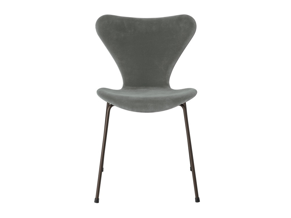 Fritz Hansen Series 7 3107 Velvet Dining Chair by Arne Jacobsen