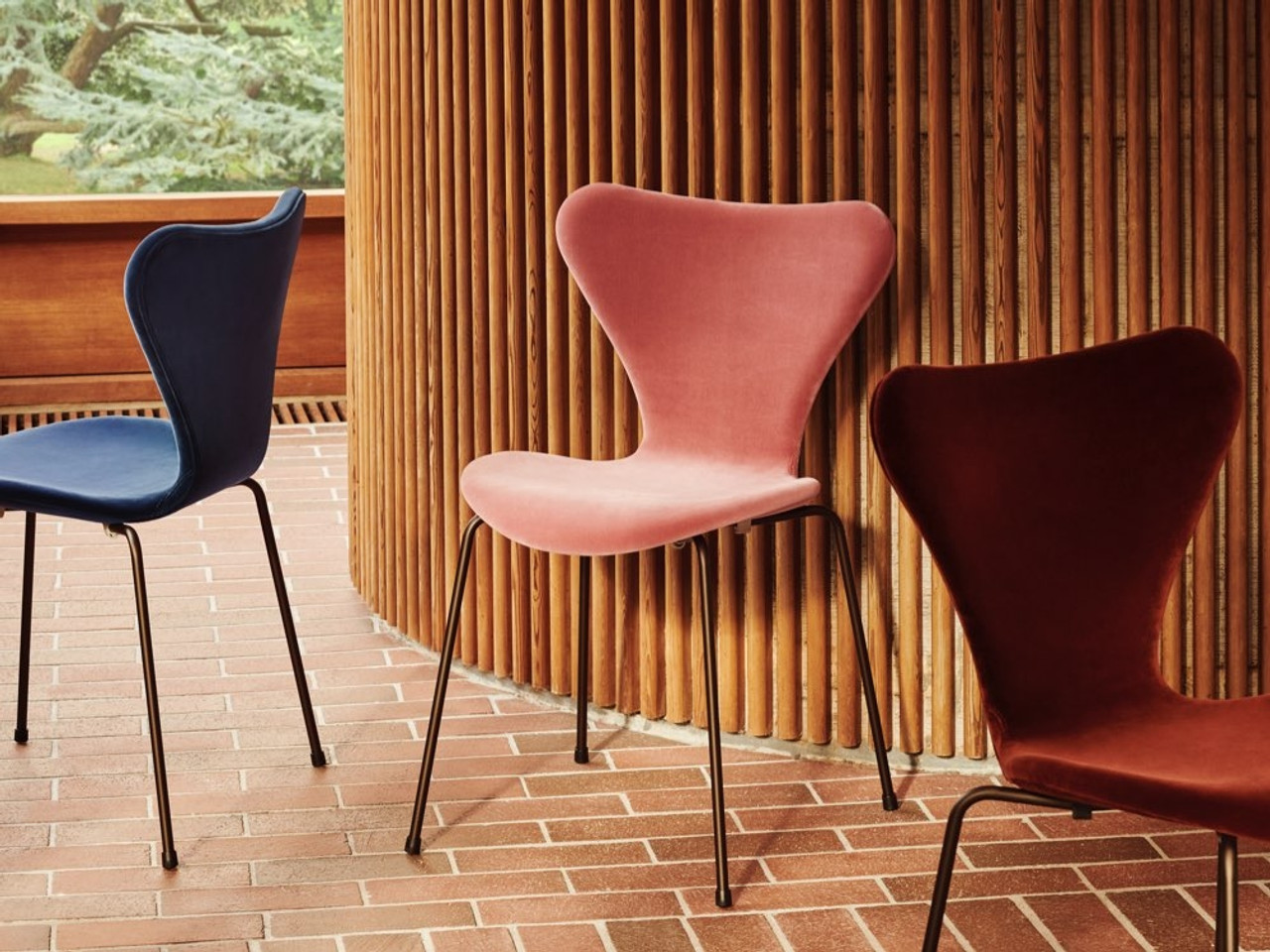 Fritz Hansen Series 7 Velvet Dining Chair