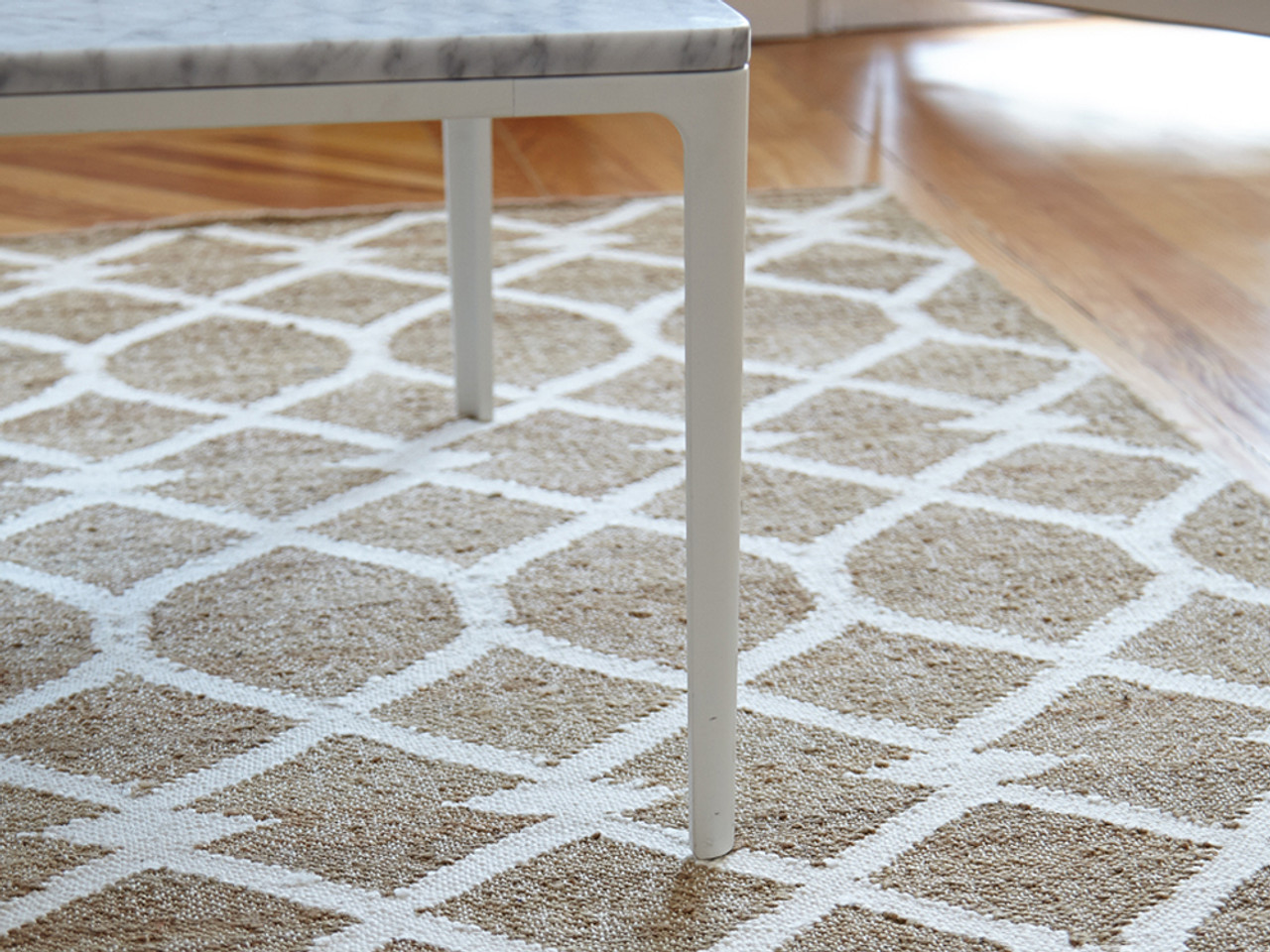 GAN Rodas White Kilim Rug