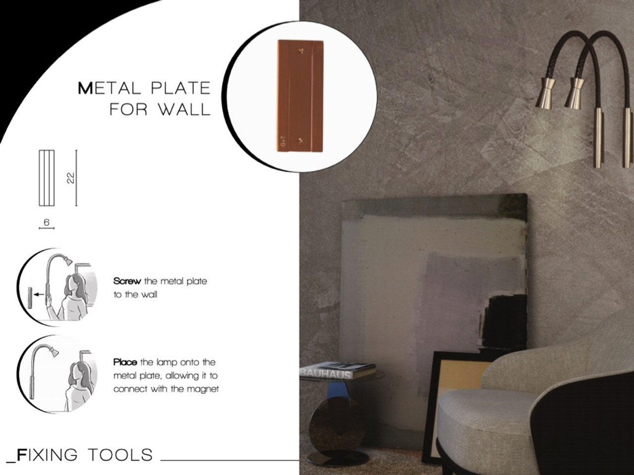 G+T Battery Wall Light