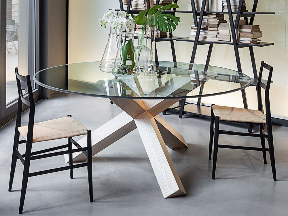 Cassina La Rotonda Glass Dining Table - Chaplins