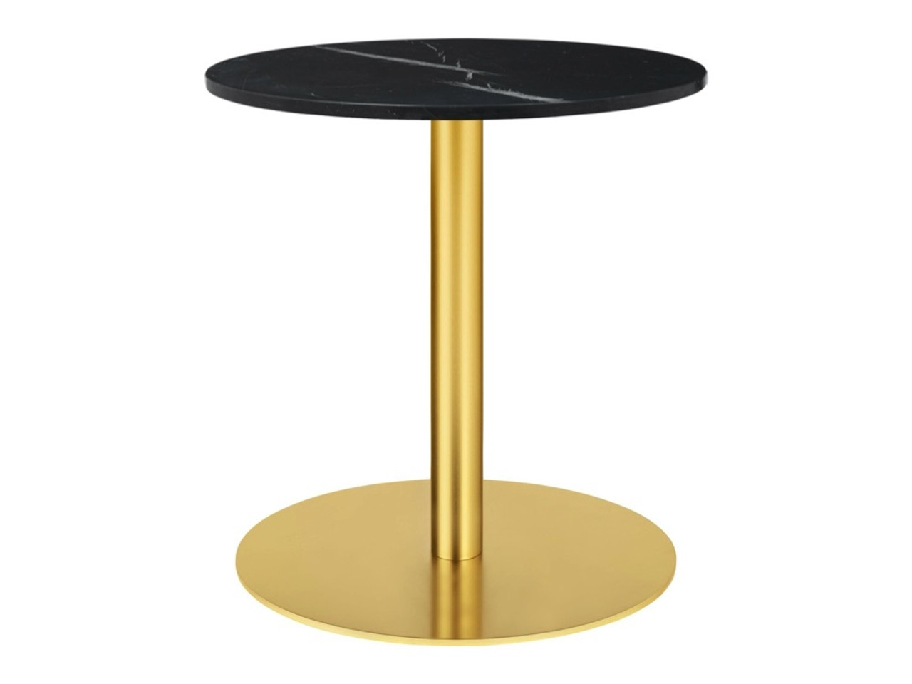 Gubi 1.0 Round Lounge Table - Brass Base - Quickship