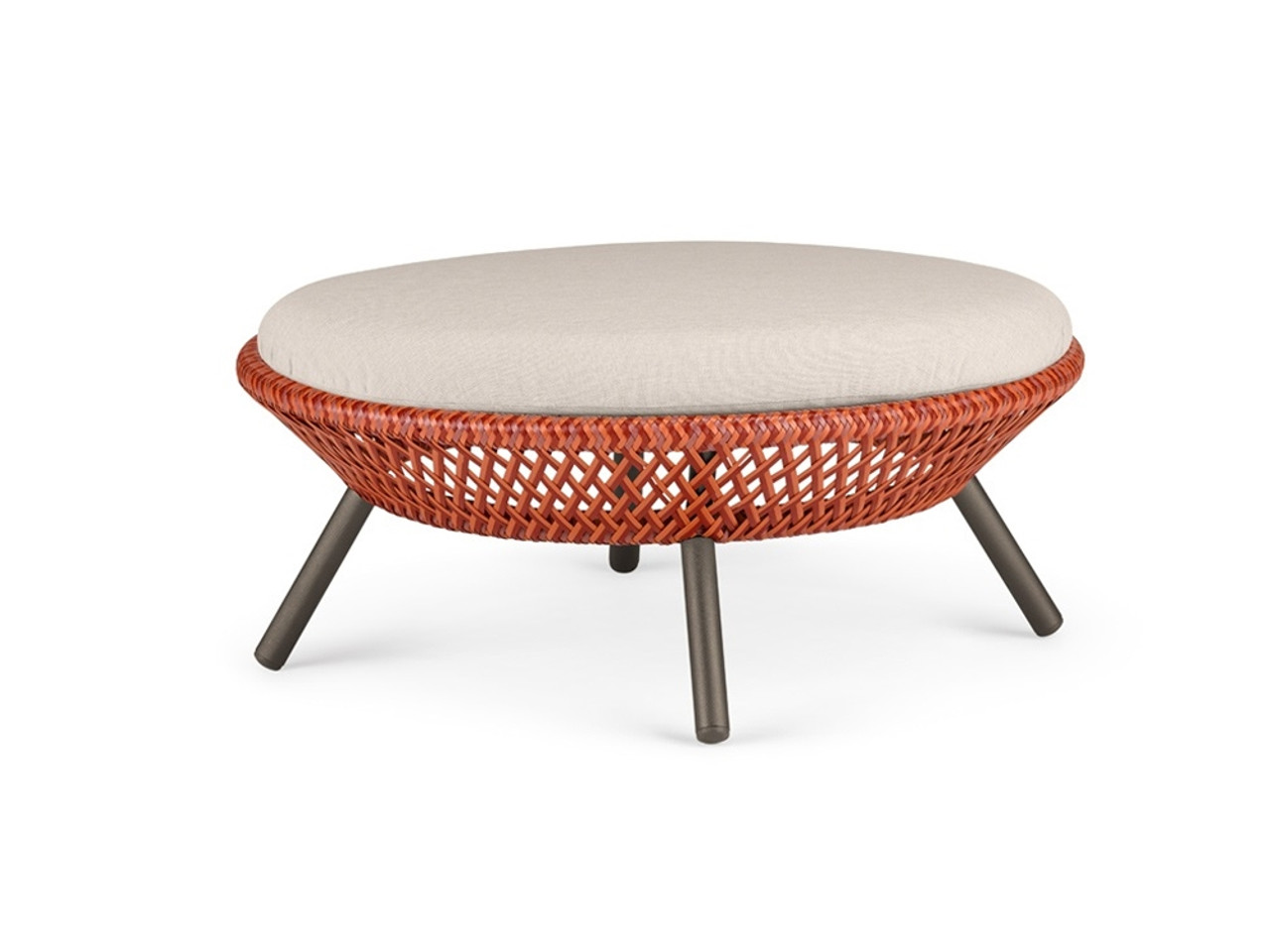 Dedon Ahnda Outdoor Footstool by Stephen Burks