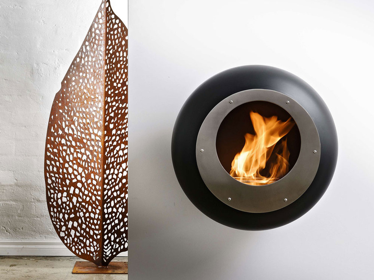 Cocoon Fires Vellum Wall Mounted Cocoon Fireplace by Federico Otero