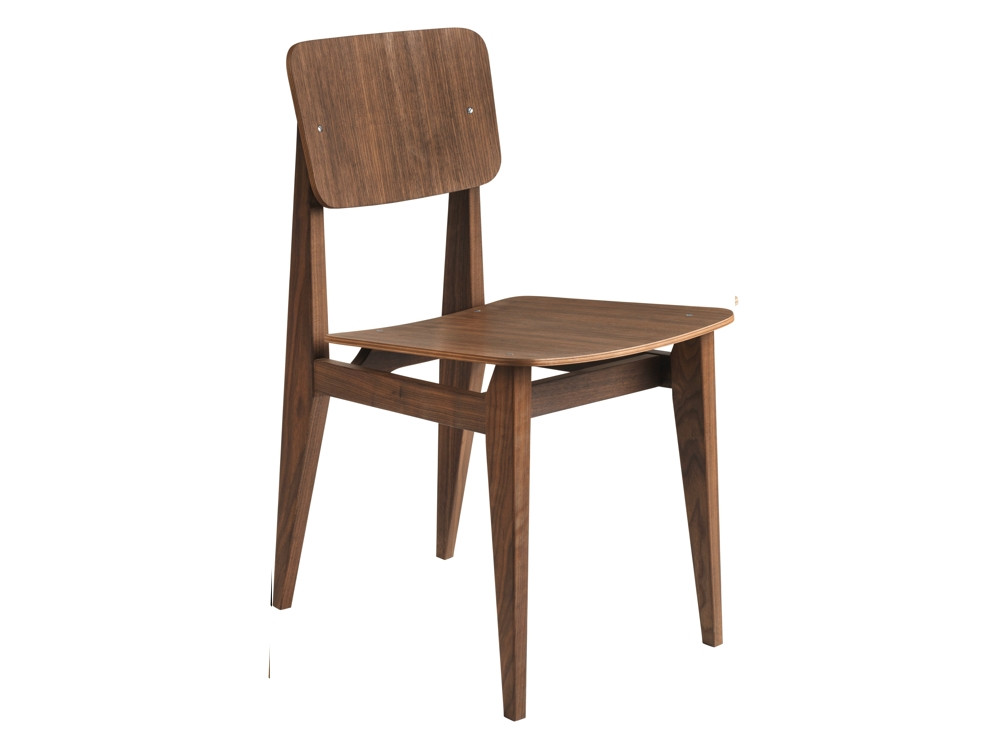Gubi C-Chair Dining Chair with Veneer Seat by Marcel Gascoin
