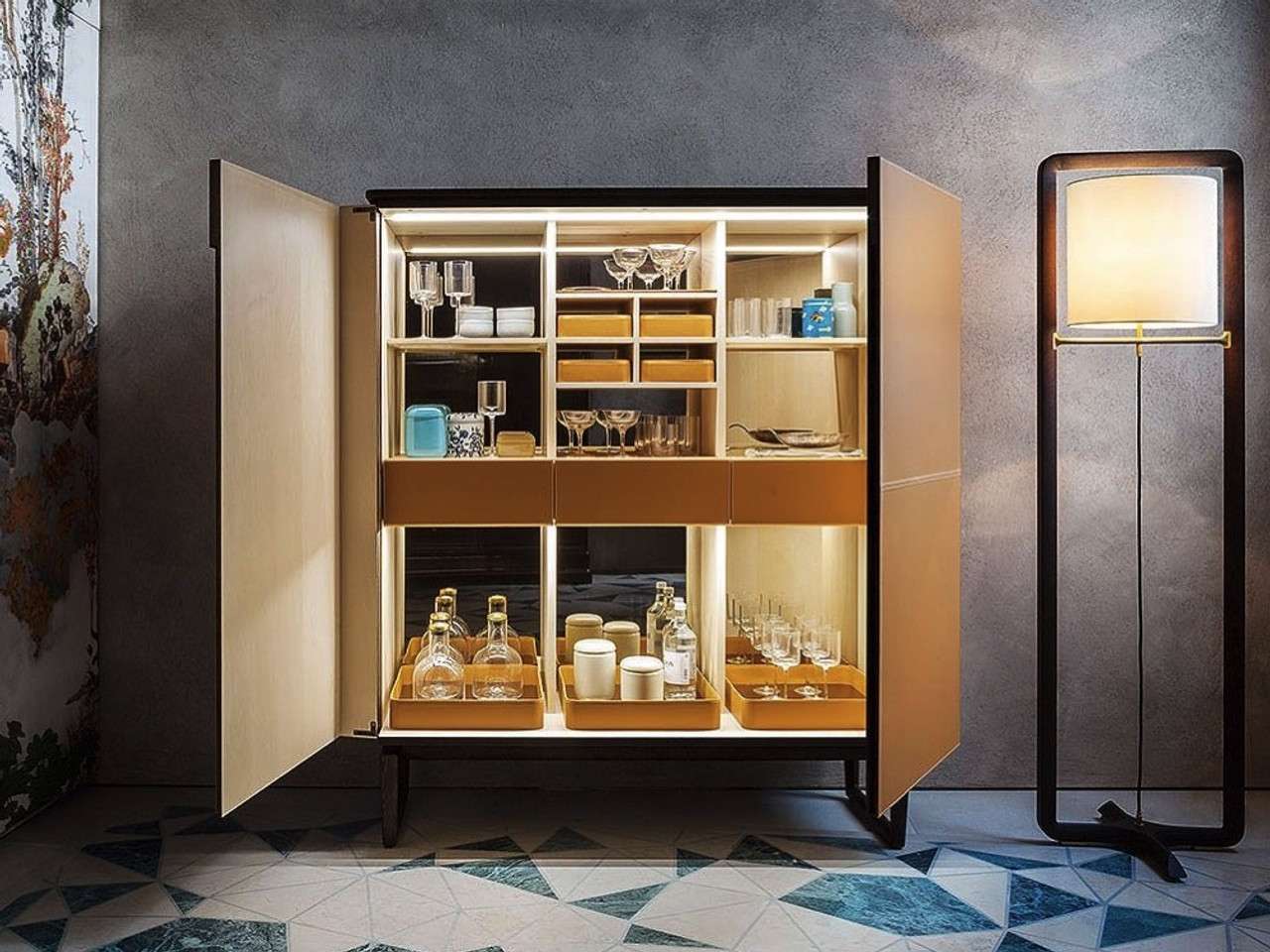 Poltrona Frau Fidelio Drinks Cabinet by Roberto Lazzeroni