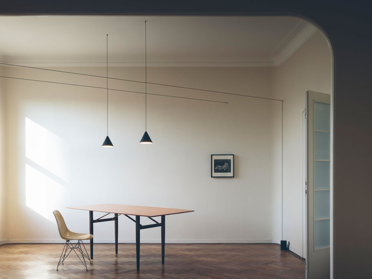 Flos String Pendant Light - Cone by Michael Anastassiades