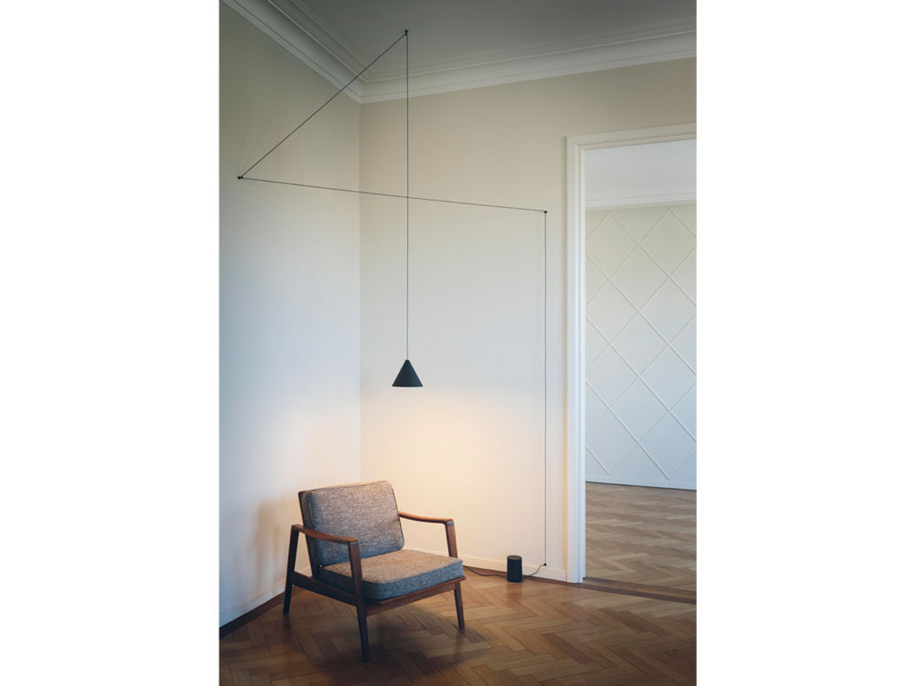 Flos String Pendant Light - Cone by Michael Anastassiades