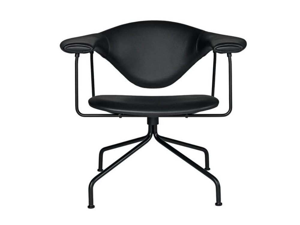Gubi Stay Sheepskin Lounge Chair Fixed/Swivel Base by Space