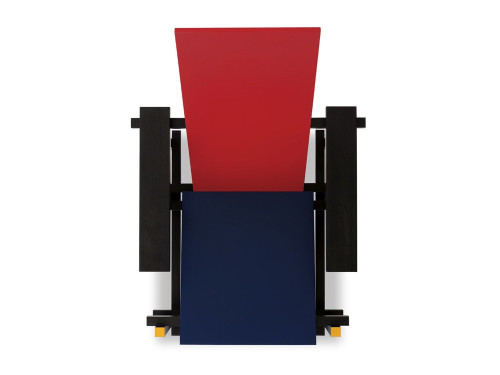 Cassina Red and Blue Armchair by Gerrit T. Rietveld