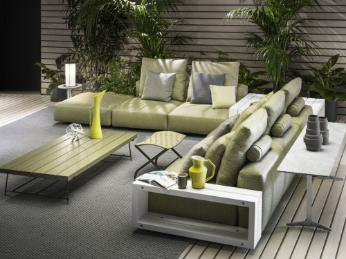 Flexform Grandemare Outdoor Modular Sofa by Antonio Citterio 