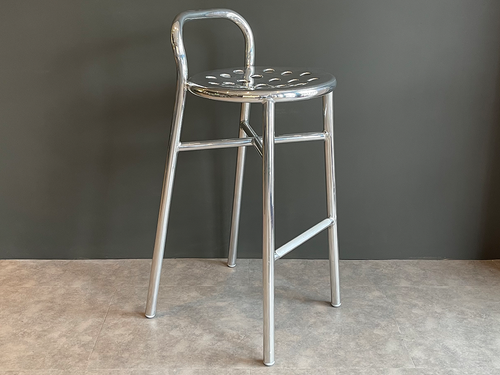 Magis Pipe Bar Stool - Polished Aluminium