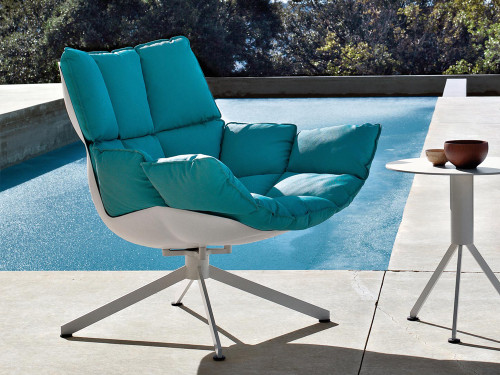 B&B Italia Husk Outdoor Armchair with Armrests by Patricia Urquiola