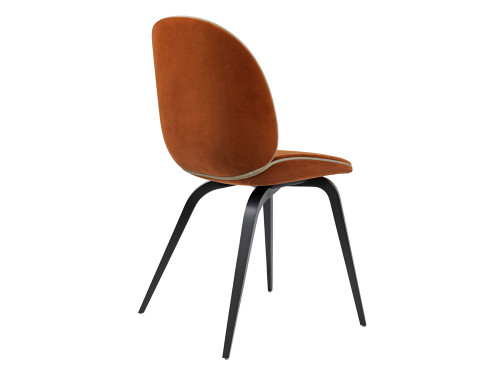 Gubi Beetle Fully Upholstered Dining Chair - Wood Legs by GamFratesi