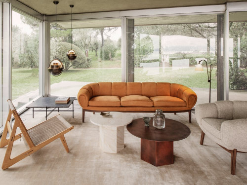 Gubi Croissant Three-Seater Sofa by Illum Wikkelsø