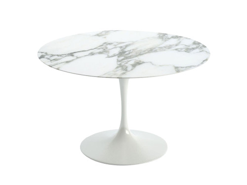 Saarinen Tulip Round Dining Table in Arabescato - Quickship