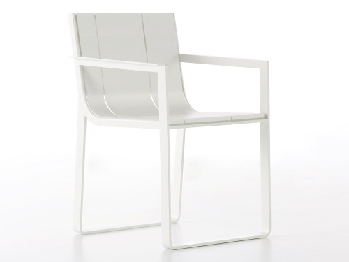 Flat Outdoor Dining Chair With Arms