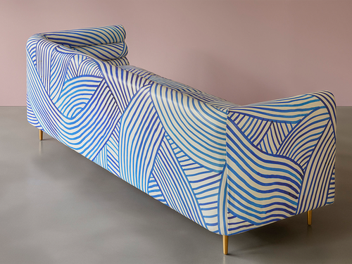 Inky Dhow Ripple 3 Seat Sofa