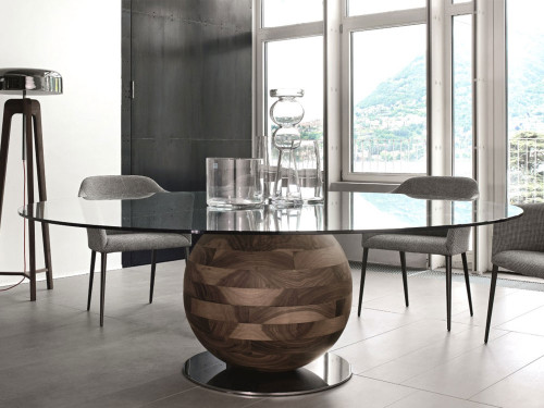 Porada Gheo Round Dining Table by E. Missaglia