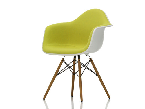 Vitra Eames DAW Plastic Armchair Fully Upholstered by Charles & Ray Eames