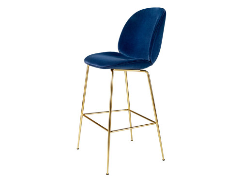 Gubi Velvet Beetle Barstool by GamFratesi