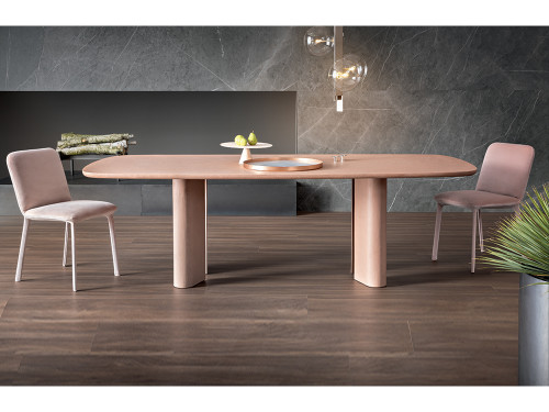 Geometric Dining Table Clay Monomaterial