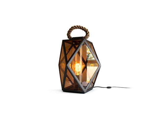 Muse Indoor Lantern - Satin Bronze