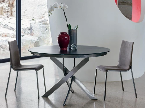 Barone Glass Dining Table - Extendable