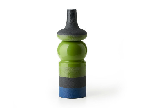 Lava Green Enamel Vase
