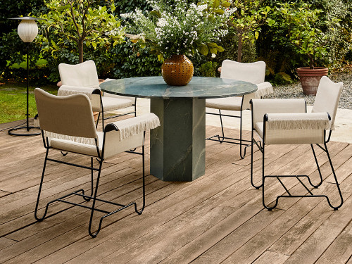 Epic Outdoor Round Dining Table - Botanic Green Quartzite