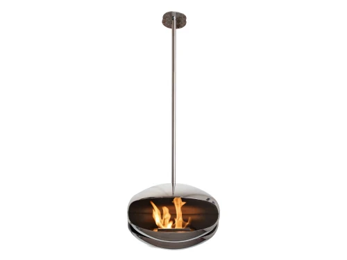 Aeris Hanging Fireplace - Stainless Steel