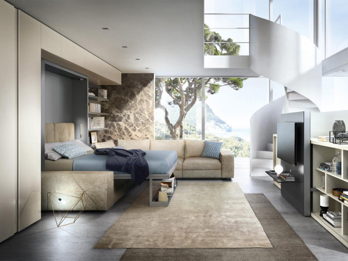 Tango Wall Bed with Sectional Sofa