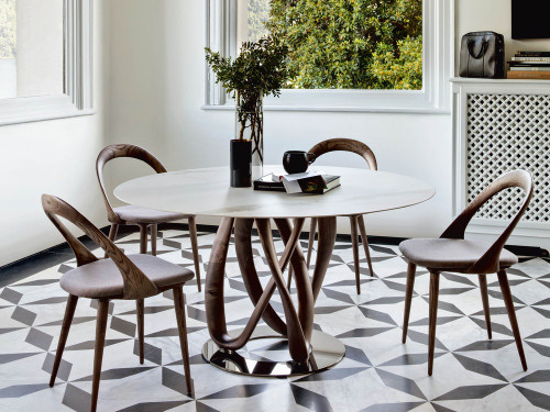 Infinity Round Dining Table Rock Top